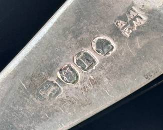 Etched Silver Plate Spoon	8.65in	124122