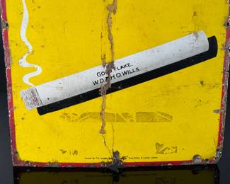 Antique Original Wills's Gold Flake Cigarette Porcelain Sign Enamel Advertising	36x18in Gauge: 2.5mm	124037