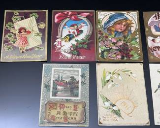Lot of 11 Antique 1900s New Year Postcards	Approx: 5.5x3.5	119016
