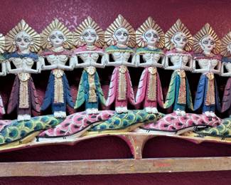 Large Balinese Carved Wood Dragon Boat	15x60x2in	113074
