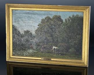 1912 Original Oil Painting George Arthur Hays Chestnut Tree in Bloom Framed Art	Frame: 14.5x20.5x1in Image:12x18in	124052