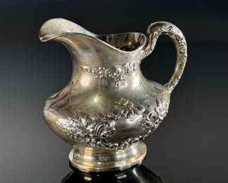 Gorham Sterling Silver Buttercup Pattern 3 Pint Water Pitcher 990	7.5x5.25x7.75in	124118