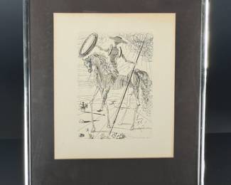 Don Quixote Salvador Dali Etching Collectors Guild Original Print	Frame:14.25x11.25in	119045
