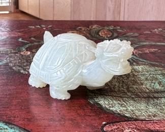 Chinese Jade Feng Shui Dragon Turtle Sculpture	1.5in H	113016
