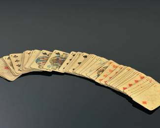 Antique Victorian Deck of Playing Cards Complete	2.7x1.75in	124006
