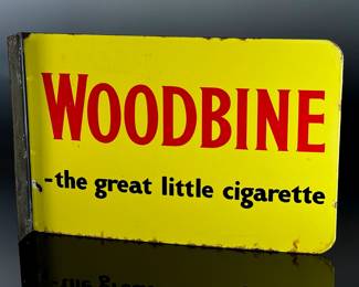 Woodbine The Great Little Cigarette Double Sided Porcelain Flange Sign Enamel Advertising	14x21.25x2in 3mm gauge	124032