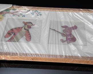 Walt Disney Tigger/Piglet/Eeyore Original Animation Production Cel  Television Animation Art Winnie the Pooh in Original Box	Frame: 13.5x29.5x1in	119007