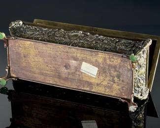 Antique Brass Samuel Fisher Desktop Box Casket 188 Strand	5.5x13.5x5.5in	124015