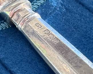 11 pc Sterling Silver Yates Brothers Sheffield Butter Spreader Knife Set Knives	6.75in Long	124121