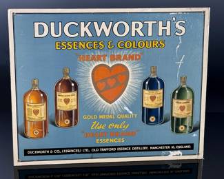 Original Duckworth's Essences & Colours Card Advertising Sign	14x17.5x3mm thick	124019

