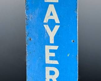 Vintage Galvanized Smoke Player's Cigarettes Enamel Long Sign Advertising	26.25x6in Gauge: 1mm	124034