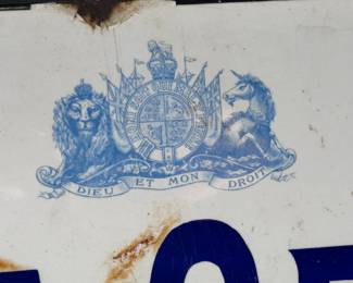 1930s Antique British Porcelain Post Office Bubble Sign Enamel Advertising Britain	7.5x19.5x0.75in Gauge: 2mm	124029