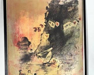 Signed Numbered Hoi Lebadang Lithograph Village Entry Framed Art Litho Collectors Guild	Frame: 27x23x0.5in	119003

