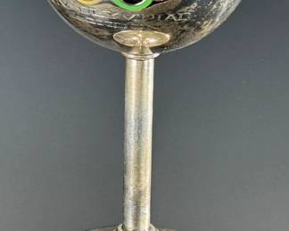 London 1948 Summer Olympics Sterling Silver Goblet Glass XIV Olympiad Trophy Souvenir	4.2in H x 2.85in Diameter	124120