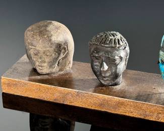 4 piece Egyptian Head and Scarb display	4x10.75x2.5in	124123
