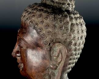 A Sukhothai Style Bronze Head of Buddha	14x11x9in	113098
