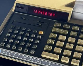 Vintage Hewlett-Packard HP 97 Programmable Printing Calculator w/ Case and Power Supply	2.75x8.75x8in	112049