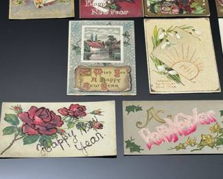 Lot of 11 Antique 1900s New Year Postcards	Approx: 5.5x3.5	119016
