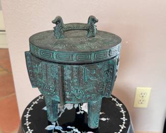 Mid-Century James Mont-Style Ice Bucket	12in H x 9in Diameter	113091
