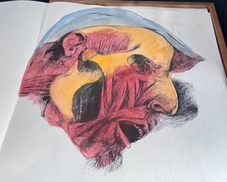 1 of a kind! *Rare* Hand Colored/Signed Leonard Baskin ARS Anatomica Book Medical Fantasia Litho	24x16.25x2in	124089
