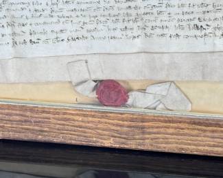 1675 English Indentured Servant Paperwork Framed	Frame: 18x22in	124079
