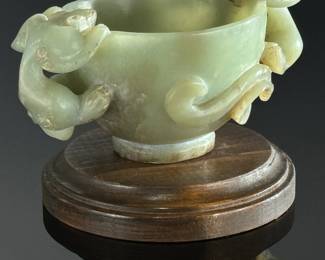 Antique Chinese Jade Libation Cup	3.2x4.95x3.1in	124126
