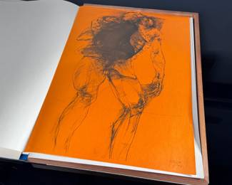 1 of a kind! *Rare* Hand Colored/Signed Leonard Baskin ARS Anatomica Book Medical Fantasia Litho	24x16.25x2in	124089
