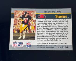 Signed Terry Bradshaw Super Bowl Card	3.5x2.5	115010
