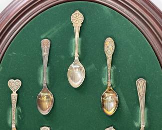 Sterling Silver Franklin Mint Love Spoons Limited Edition Collectors Set	Display:18x14.5in	119039
