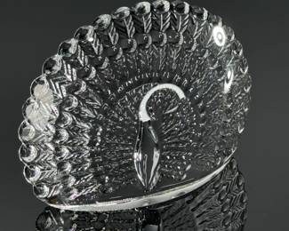 Baccarat Crystal Figurine Peacock Paperweight	3.8x5.05x1.15in	112029