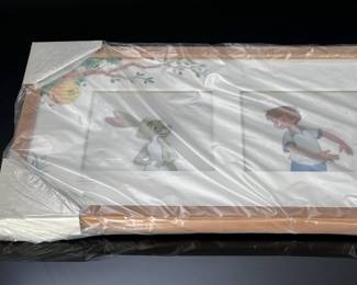 Walt Disney Rabbit/Christopher Robin/Winnie the Pooh Original Animation Production Cel  Television Animation Art in Original Box	Frame: 13.5x29.5x1in	119008