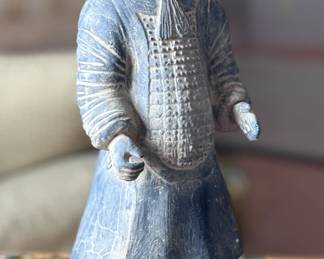 Vintage Chinese Terracotta Warrior Soldier Figurine	13.5in H	113046
