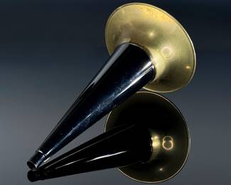 Edison Phonograph Witches Hat Horn	13.5in Long x 7.25in Diameter at rim	124111

