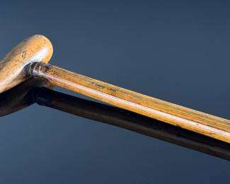 Antique  Lignum Vitae Plumbers Hammer Bossing Mallet	12.5x4.6x1.65in	124098
