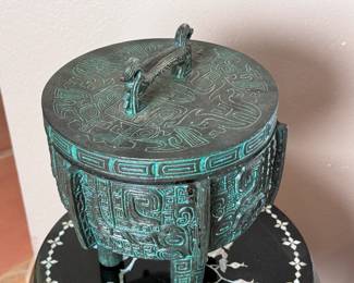 Mid-Century James Mont-Style Ice Bucket	12in H x 9in Diameter	113091
