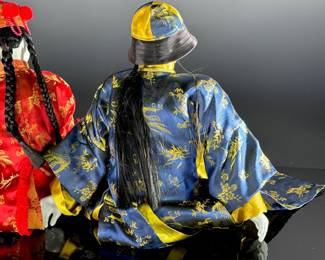 2pc Porcelain Japanese Dolls	26in Long	113092
