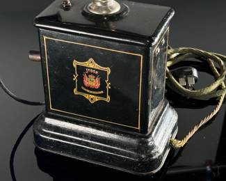 1920s Antique Danish Crank Telephone Jydsk Telefon Aktieselskab Phone	13x10x6in	124026