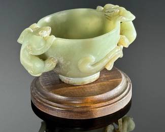 Antique Chinese Jade Libation Cup	3.2x4.95x3.1in	124126
