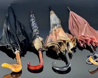 Lot of 4 Vintage Umbrellas	Longest: 36in	124138
