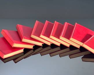 VTG 1927 Book Set The Worlds One Hundred Best Short Stories Volume 1-10 Red Decor Book	Book: 6x4in	119049

