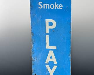 Vintage Galvanized Smoke Player's Cigarettes Enamel Long Sign Advertising	26.25x6in Gauge: 1mm	124034