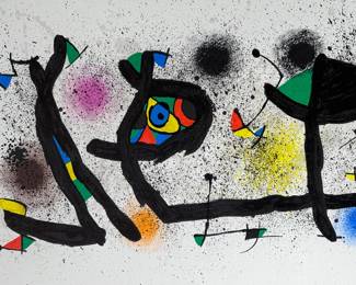 Joan Miro Sculptures Lithograph Framed Art Print Collectors Guild	Frame: 20.75x29.5x0.5in	119004