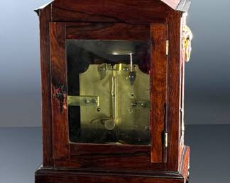 Antique Brass Inlaid Rosewood Bracket Mantle Clock Frodsham Gracechurch St. London Clock	14.75x10.25x7in	124063