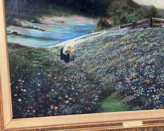 William M Pratt Printemps Les Alpes Antique Oil Painting Framed Art Spring in the Alps	Frame: 27x36x2in Canvas: 20x29in	124078