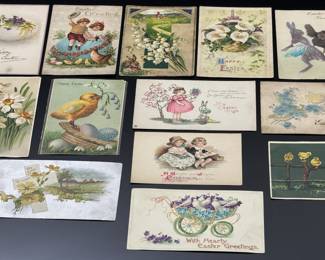 Lot of 17 Antique 1900s Easter Postcards	Approx: 5.5x3.5	119022
