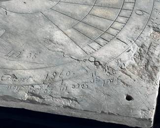1860 Antique Slate Garden Sundial	6.5x12.5x12.5in	124013
