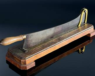 Antique French Guillotine Baguette Cutter Bread Slicer	6x6x24in	124027
