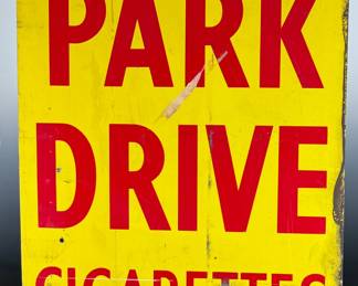 Vintage Park Drive Cigarettes Enamel Sign Irish Advertising	36x24in 3mm	124043