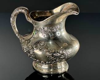 Gorham Sterling Silver Buttercup Pattern 3 Pint Water Pitcher 990	7.5x5.25x7.75in	124118