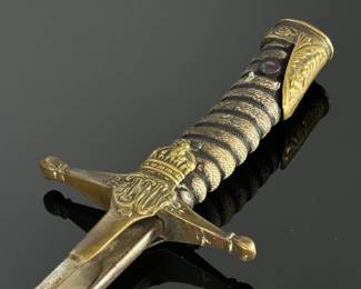 Antique British Military Sword 1891	Total Sword Length: 39.125in With Scabbard: 40.1875in	124005